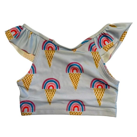 Tea Collection | Girl Blue & Purple Ice Cream Cone Tankini Swim Set Size 6 - Picture 8 of 11